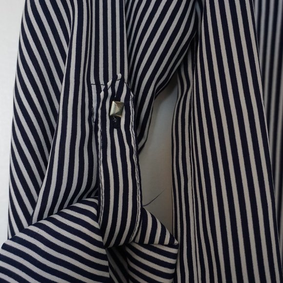 Zara Basic, Size Small, Pinstripe Blouse - Picture 5 of 5